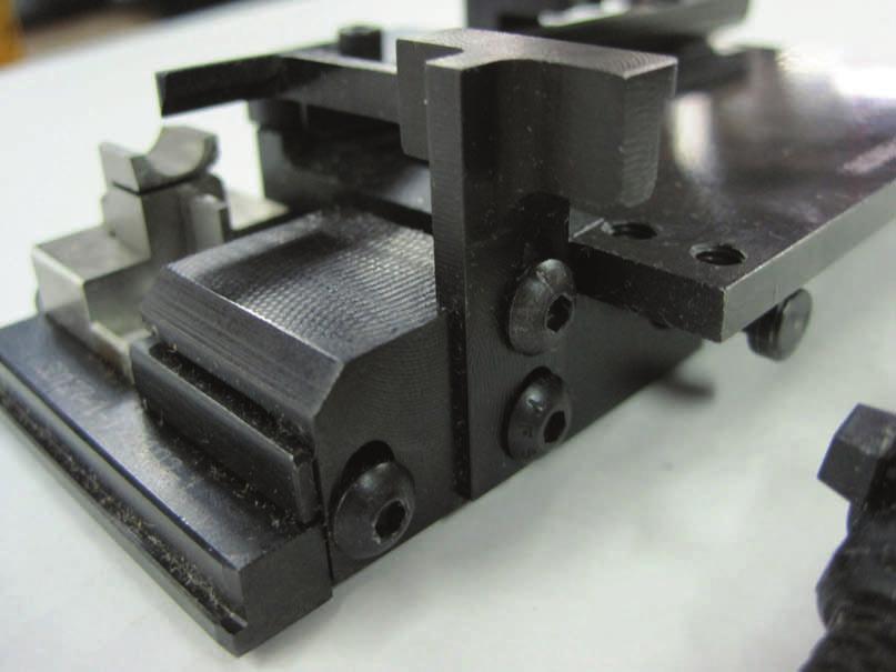 When used in fully automated wire processing equipment, the wire stop aids in the removal of the terminal from the ram