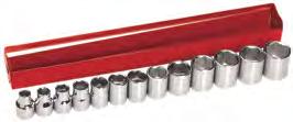 Socket Wrench Sets 8-Piece 1/2" Drive Deep-Socket Set 12-Piece 1/2-Inch Drive Socket Wrench Set 65514 Set consists of the following pieces: Eight 12-point deep sockets: 1/2", 9/16",