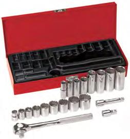 One 9/16" combination wrench: 6-5/8" long. One 3/16" hex nut driver. Hinged metal box. 65503 65503 complete 9-piece D wrench kit plus metal box 3.