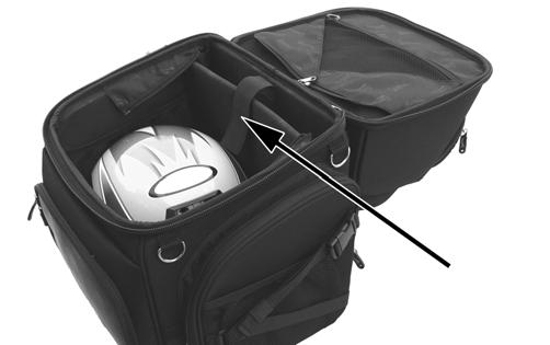If you are going to have other objects in the main compartment with your helmet, place your helmet in a bag to protect