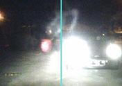 This system test consists of pictures which show webcam pictures results, and driver sights whether from the car with adaptive headlamps attached or the opposite car.