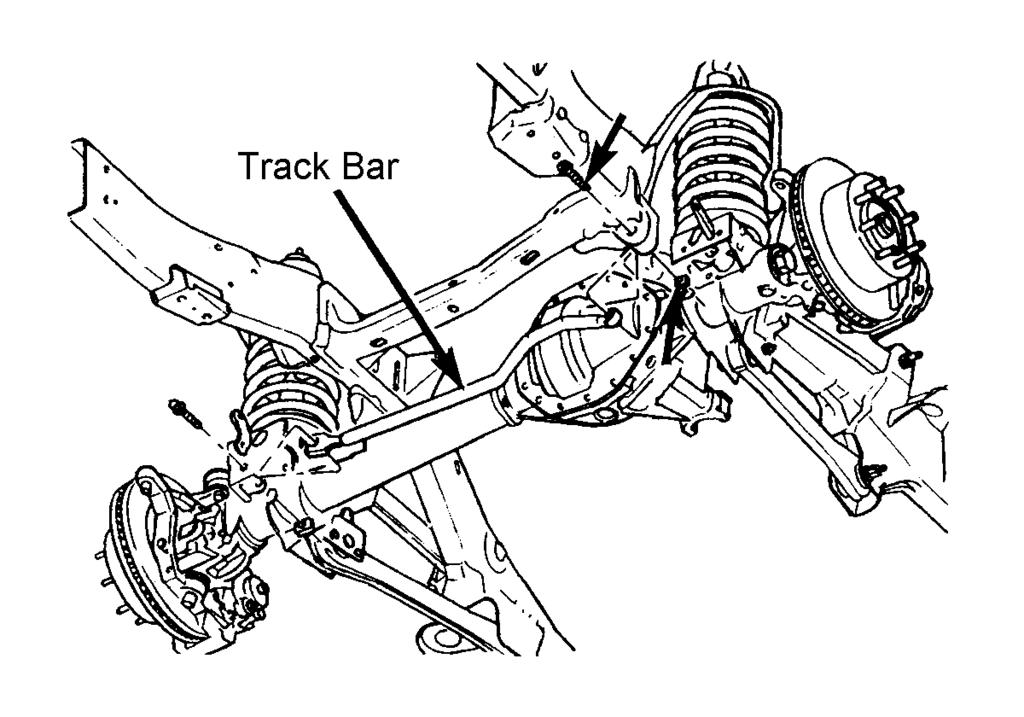 FRONT SUSPENSION 2) Remove the sway bar upper nut, retainer and cushion as shown in illustration 3. VEHICLE PREPARATION 1) Park the vehicle on a level surface.