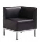 loveseat Black Leather 62 L 30 D 28 H 830120 sofa
