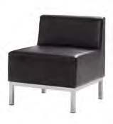 configurations: armless chair Black Leather 24 L 24 D