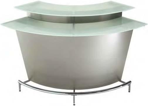 page 10 of 18 bars & barstools martini bar Gray metal rounded bar with frosted glass top and
