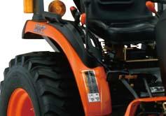 Plus, the widely spaced fenders create plenty of room for the operator to work in comfort.