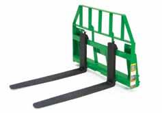 ± ± All models are compatible with John Deere Carriers for easy hook-up to the loader. Our sturdy pallet forks are rugged and reliable to help you transport hefty items around your farm or work site.