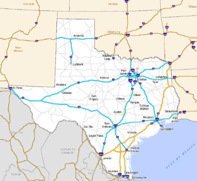 IH-27 Expansion Existing and future north/south interstates connect our Texas borders One exception is