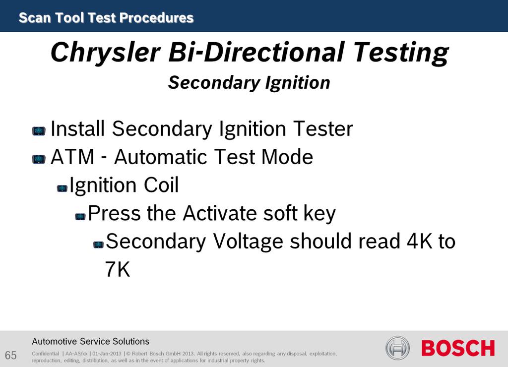 The purpose of this test is to use bi-directional testing to check the electrical and mechanical condition of a device.