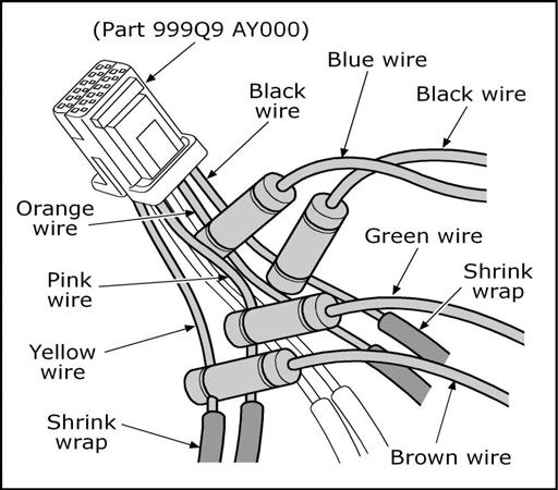 14. INSTALLATION Fig. 19 19. Using a posi-tap, connect the Black wire from the power harness to the Black wire on the Accessory Connector Harness.