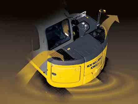 RESEARCH & INNOVATION INCREDIBLY QUIET EFFECTIVE DUST PROTECTION remarkably EASY MAINTENANCE Ultimate Low Noise Level 95dB(A) New Holland is proud to introduce also on E80BMSR, the unique, innovative