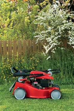 Easy fold down handles When you are finished mowing, the handles fold down for compact storage or transport.