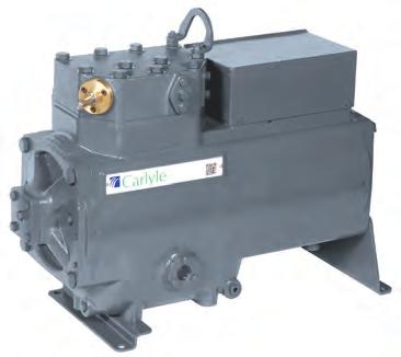 compressor. The positive displacement oil lubrication system extends across the full range down to the 2HP model and combines high flow oil pump with an oil pressure regulator.