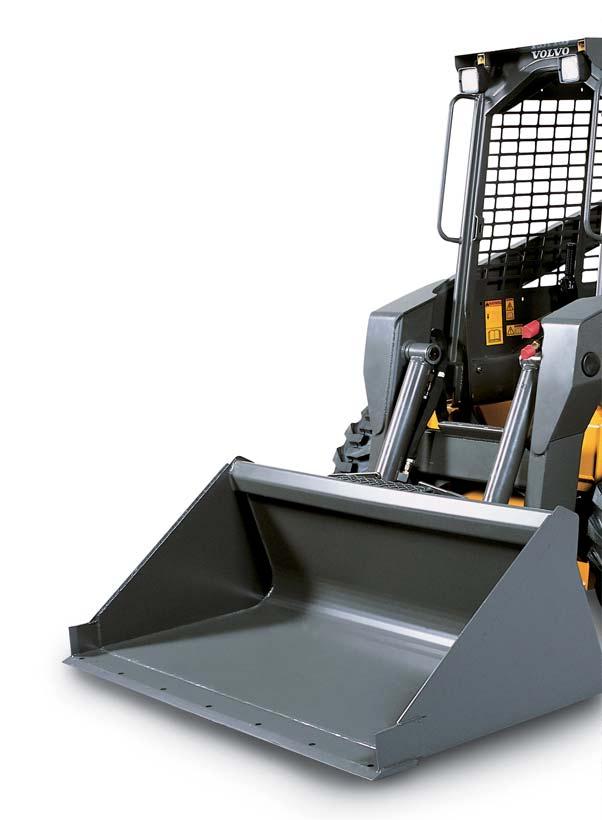 Take a tour of the Volvo Multi-Tool Carrier Skid Steer Loader Productivity Loader arm design provides an excellent height to hinge pin clearance.