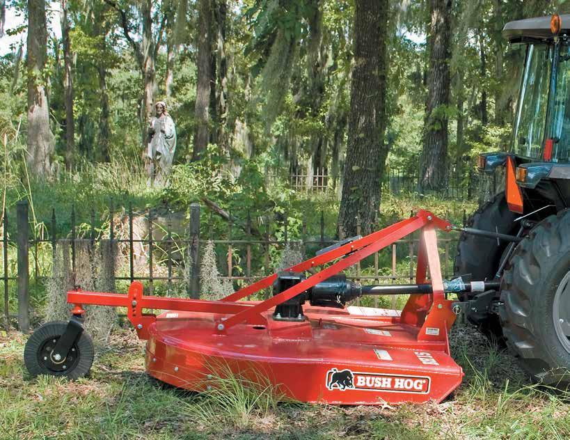 BH10-SERIES ROTARY CUTTER Grass, weeds, and small brush are no match for these authentic Bush Hog built cutters.