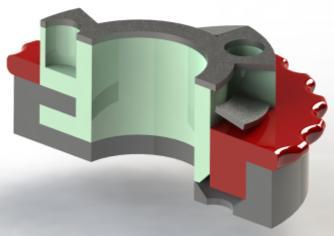 Figure 8: Universal Coupler, Concept 3. The complete concept 3 coupler is aligned for assembly.