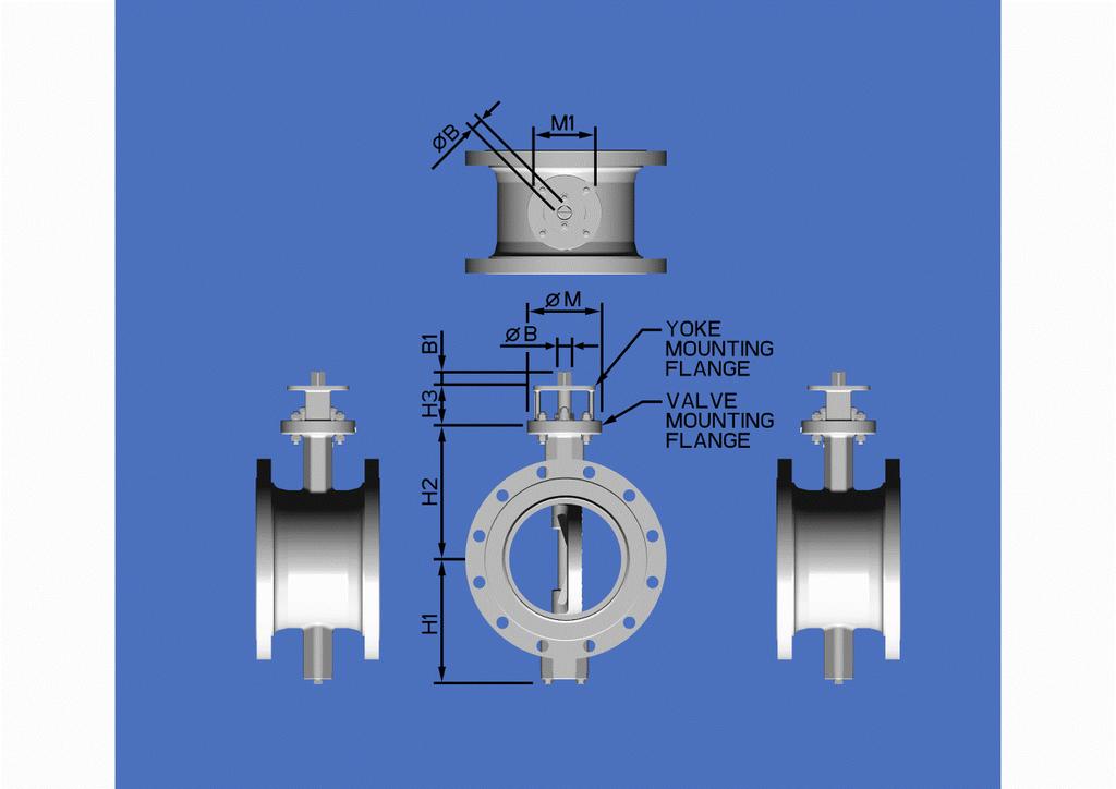 Dimensions-Flanged Valves All dimensions are in mm.