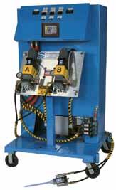 The meter and control panel are mounted on a common floor stand or a common mobile cart with Snuf-Bak or No-Drip dispense valves. www.sealantequipment.