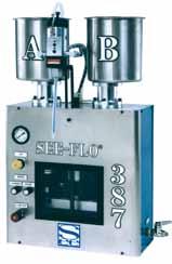 Metering, Mixing & Dispensing Systems Catalogue 5 Two Component Dispensing Systems SEE-FLO 387 - Fixed Ratio - Piston Cup Metering This bench-top meter-mix dispenser is rugged, simple to operate and
