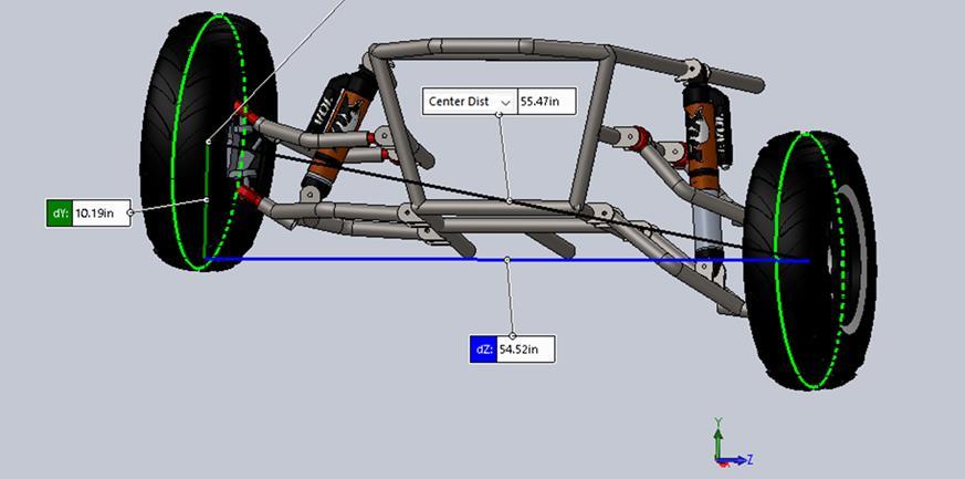 Front Suspension Outcomes a) Suspension travel is
