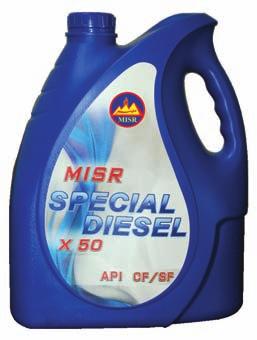 MISR SPECIAL DIESEL ENGINE OIL X MISR SPECIAL DIESEL ENGINE OIL X is designed for lubrication of units burning low sulfur distillate fuels.