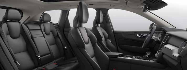 Seats with exclusive leather upholstery available in several different