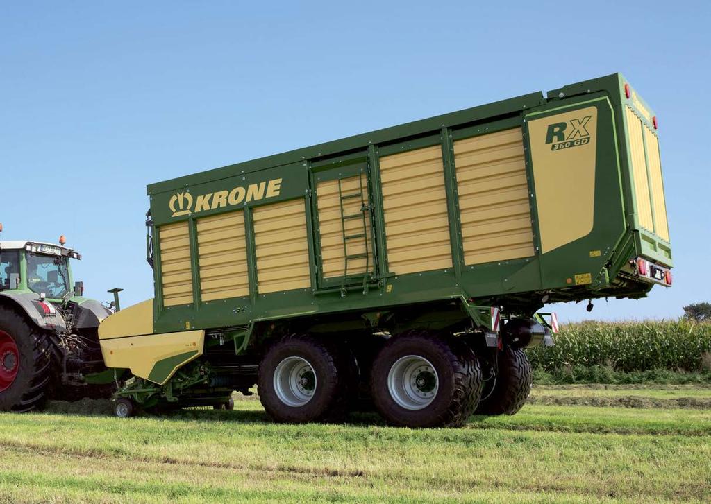 Safe road travel The long and slim drawbar, the tandem axles,