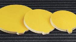 Peel-It PSA Discs Gold A/O Stearated Discs with Tabs PSA - C Weight Tab Style Individual tabbed disc with release paper liner. No grit or dust contamination - great shelf life.