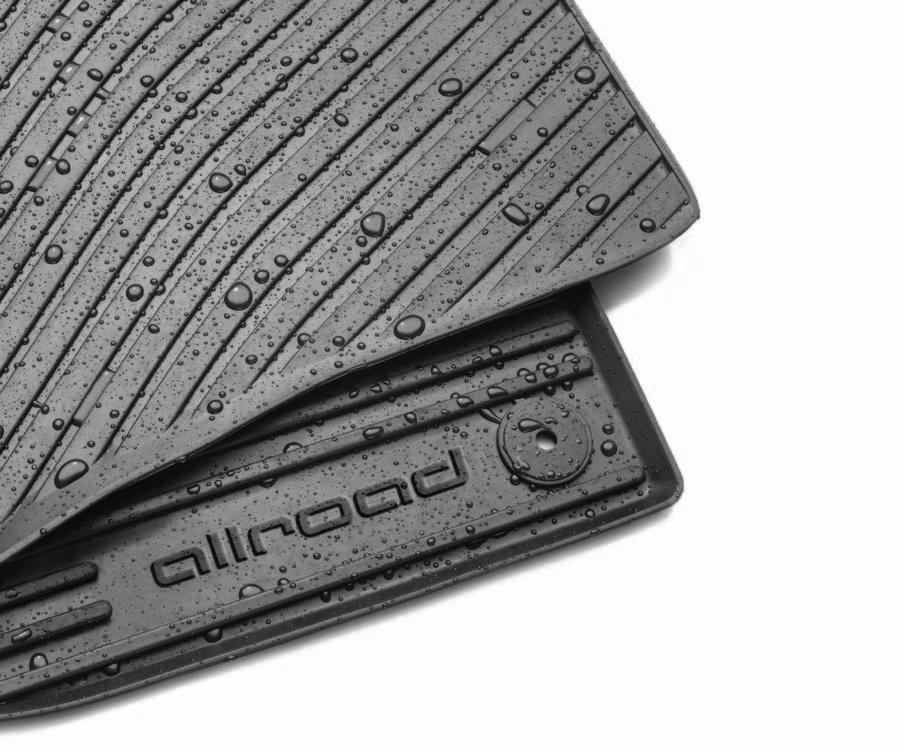 18 allroad Accessories AUDI GUARD COMFORT AND PROTECTION CONTENTS 19 All-weather floor mats