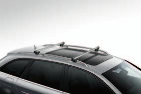 Base carrier bars Attached to strong side brackets, these are the durable foundation of the Audi roof-rack system.