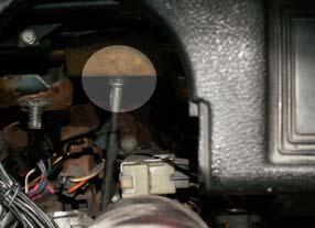 the lower plastic steering column cover and removed the cover.