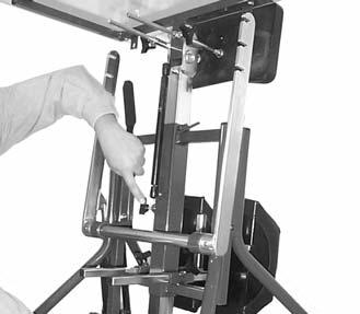 FITTING AND ADJUSTING YOUR GRANSTAND II (Continued) TABLETOP The height of the tabletop may be adjusted as follows: 1.