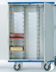 A top rail is fitted to maximise capacity for bulky, dirty linen.