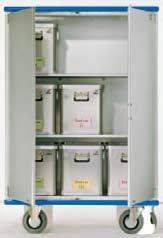 6 7 All Types of GMÖHLING Cupboard trolleys meet the highest Standards 6. Cupboard trolley fitted with angled rails for distributing food trays 7.