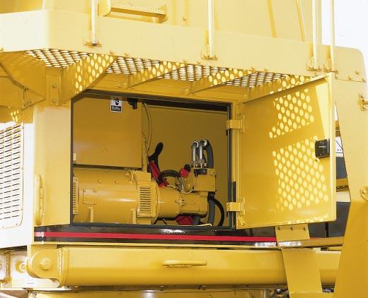9 m (6'") cab riser gets your operator to an operating height with excellent visibility for loading or unloading your processing equipment, trucks and rail cars.