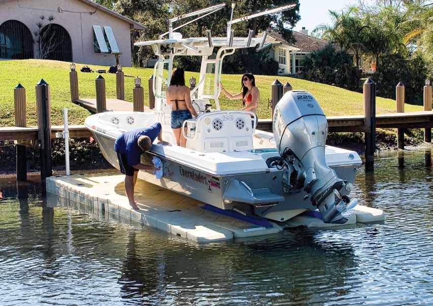 Can Your Dock Do This? Keeping your boat high and dry has never been so easy!