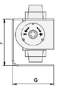 Horizontal Mounting Holes See below C. Vertical Mounting Holes 2-1/4 D. Overall Height 4-7/8 E. Top of Door to Bottom 3-11/16 F. Closer Height (cover) 3-1/2 G.