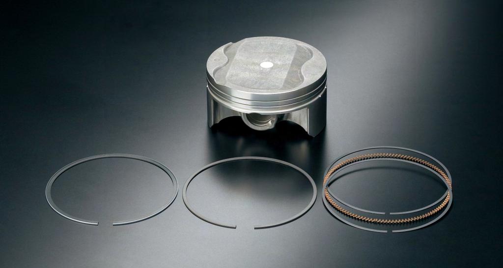 Pistons & Cylinders Cylinder bore increased from 98 mm to 100 mm which increases displacement from 996 cm³ to 1037 cm³ Suzuki Composite Electrochemical Material (SCEM) plated