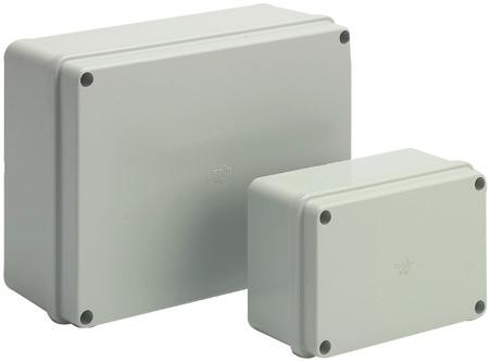 Enclosures Enclosures - Moulded Ideal for heavy duty applications in difficult working and climatic conditions. IK9 impact resistance. Operating temperature: -15 C to +60 C.