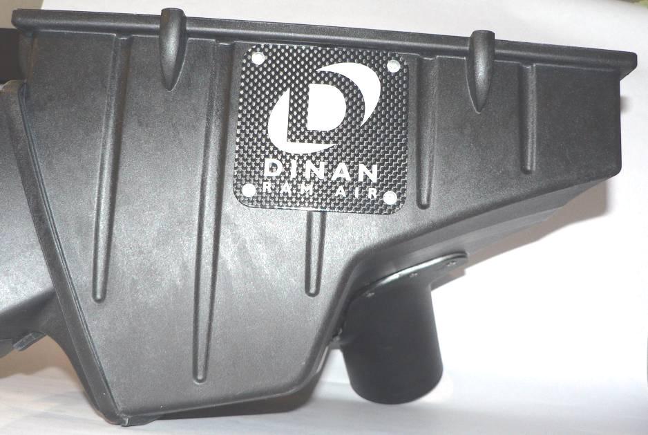 Use the aluminum rivets to attach Dinan plaque. Fig: 23 19. Reassemble the air box with the new filter, but do not install the assembly in the car yet.