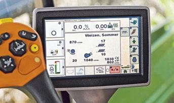 steering or autotrac RowSense guidance for harvesting corn. It is possible to connect an external camera. 3 Header drive incl.