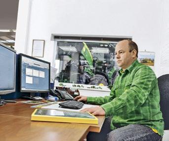 Connected customer support Leveraging the machine-to-office connectivity your John Deere dealer can (with your permission) maximise machine uptime through preventative maintenance.