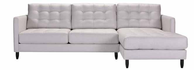 D63 H36 Seat W32 D48 H18 Our popular James collection welcomes an extended family of sectionals, sofa, apartment sofa and chair, each just waiting to be configured for your personal space.