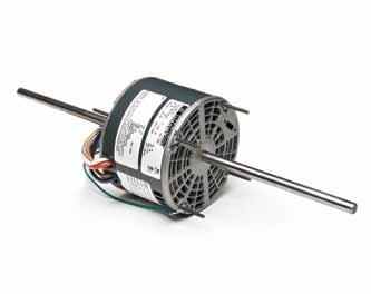 Fan and Blower - Direct Drive, PSC, Open Air Over Belly Band Thru-Bolt, Double Shaft Applications: Continuous air over applications, such as room air conditioners, fan coil units, and other air