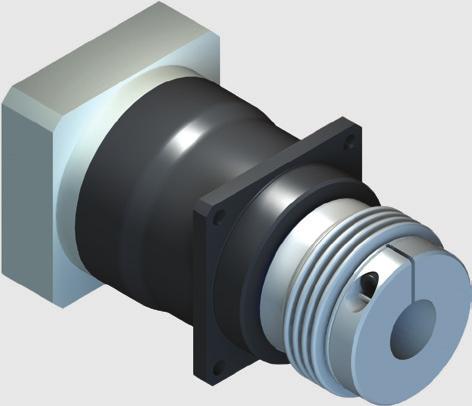 Compact flange output design for direct mounting. High torsional rigidity and load carrying capacity.