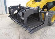 Hardscape Grapples Rock Buckets Levelers Scrap Grapples 4-in-1 Buckets Skid Hoes Pallet Forks Snow Blades Snow Blowers