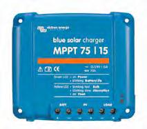 BLUESOLAR CHARGE CONTROLLER MPPT 75/15 and MPPT 100/15 Ultra fast Maximum Power Point Tracking (MPPT) Especially in case of a clouded sky, when light intensity is changing continuously, an ultra fast