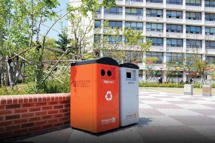 Case Study 1: Four Korean Universities in Seoul Problem - High weekly collection frequency - Overflowing waste bins in public areas - Waste bins placed across large campuses - 12% recycling diversion