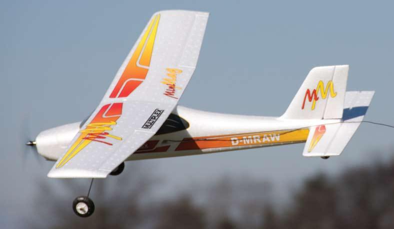 With its nice colorful graphics, the MiniMag sure looks good in the air. REVIEW Specifications Aircraft Type Electric high wing trainer Specs w GWS 7035: the MiniMag much more fun.