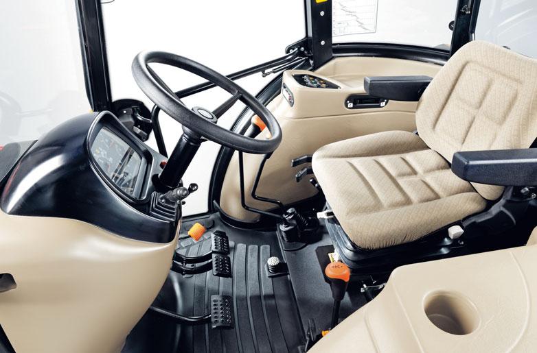 Easy Access. Always in control. An organised workspace. Implements always in view. Solid Steps and wide opening doors give easy access to the comfort of a JX cab.